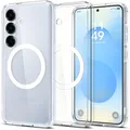 Spigen Ultra Hybrid MagFit für Samsung Galaxy S25 Plus Hülle mit [Anti-Vergilbung], [Air Cushion Tech], MagSafe kompatibel –Clear White