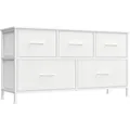 SONGMICS Kommode, Schrank, 5 Stoffschubladen, Aufbewahrungsschrank, Stahl