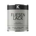 KENZOPAINTS Fliesenlack Fliesenfarbe Seidenmatt Farben Lack Fliesen Wand Boden Bad Küche Wandfliesen Bodenfliesen (Seidengrau - RAL 7044, 750ml.)