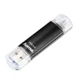 HAMA USB-Stick "Laeta Twin", USB 3.0, 64GB, 40MB/s, Schwarz (00124000) #2237090