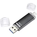 Hama FlashPen Laeta Twin USB-Zusatzspeicher Smartphone/Tablet Schwarz 64 GB