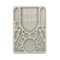 Stamperia - Silicon Mould A5 for Scrapbooks, Bullet Journals and More, Non-Stick, Suitable for Air-Dry Clay, Resin and More, Perfect for Crafts and Gifting (Master of Magic, Gothic Architecture)