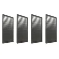 B-Ware 4er-Set Aluminium Schiebetür für Pergola MCW-L46, 204x369cm, anthrazit