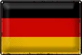 Femer GmbH Metallschild Flagge Deutschland 30x20cm Retro Flag Germany, (1 St), gewölbte Oberfläche, abgerundete Ecken, umgeschlagene Kanten