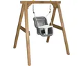 Babyschaukel axi mit Sitz Holz braun grau weiß