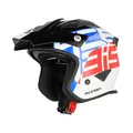 Jet Helm Aria Acerbis Weiß Blau Rot Mit Sonnenblende Größe L