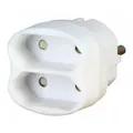 Kopp Steckdose Kopp EURO-Kopp Adapter 2f. WS 1741, weiß - Doppelstecker., Euro Doppelstecker für 2 Geräte weiß