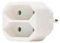 Kopp 174102001 Adapter, 2-fach: Anschluss für 2 Euro-Stecker (2x 2,5A), erhöhter