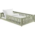 Kids Collective Bodenbett, Olivgrün, Holz, 120x200 cm, Kinder- & Jugendzimmer, Kindermöbel, Kinderbetten, Kindereinzelbetten
