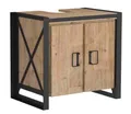 Main Möbel Waschbeckenunterschrank Waschbeckenunterschrank 75x60cm 'Montreux' Akazie & Metall schwarz