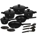 15-teiliges, titanbeschichtetes Geschirrset aus der Matte Black Collection BH-8198 von Berlinger Haus