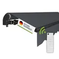 empasa Elektrische Gelenkarmmarkise 'Start Plus' Markise Sonnenmarkise Sonnenschutz, komplett vormontiert, Verschiedene Größen und Farben, Farbe:anthrazit, Größe:300 x 250