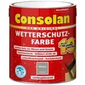 Consolan Wetterschutzfarbe, Deckender Holzschutz für Außen, Steingrau, 2,5 l - Grau