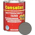 Consolan Wetterschutz-Farbe Steingrau 2,5 L Holzfarbe Deckfarbe