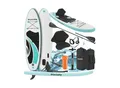 tectake® 2in1 Stand-Up Paddle Board, aus Drop-Stitch Material, Belastbarkeit 200 kg, 288 x 77 x 22,5 cm