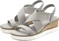 LASCANA Sandalette Sommerschuh, offener Schuh, Sandale, Keilsandalette, grau Größe 37