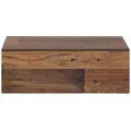 CARO-Möbel Nachttisch, Dunkelbraun, Holzwerkstoff, Vintage, 42x14x30 cm, Schlafzimmer, Nachttische