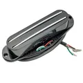 Musiclily Black Dual Hot Rail 9K Guitar Humbucker Pickup For Fender Squier Strat