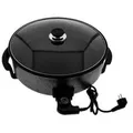 Elektrische Multifunktionspfanne 42 x 9 cm - Pizzapfanne 1500W in Schwarz