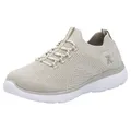Rieker Sport Slip-On Sneaker, Slipper, Freizeitschuh, Schlupfschuh mit Elastik-Einstieg beige 41 EU