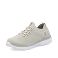 Rieker Damen Low-Top Sneaker M5074, Frauen Halbschuhe,Freizeitschuhe,Turnschuhe,Laufschuhe,straßenschuhe,Strassenschuhe,beige (64),41 EU / 7.5 UK