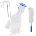 Medi-Inn Urinflasche PP 1000 ml Männer milchig | mit Betthalter + Bürste (1Set)
