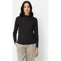camel active Langarmshirt mit Stehkragen Langarm schwarz L (42)
