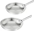 Tefal Pfannen-Set Duetto On, Edelstahl (Set, 2-tlg), 24/28 cm, unversiegelt, Induktion, genieteter Griff, backofengeeignet