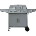 El Fuego Gasgrill / Grillwagen Dayton 4+1 Grillfläche 64x35cm - Silber