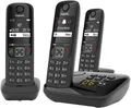 Gigaset Gigaset AS690A Trio - 3 Schnurlose Telefone mit Anrufbeantworter Schnurloses DECT-Telefon (Mobilteile: 3, Freisprechen & Anrufschutz & einstellbare Klangprofile)