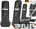 Gigaset AS690A Quattro - 4 Schnurlose DECT-Telefone mit Anrufbeantworter - gut l