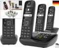 Gigaset AS690A Quattro - 4 Schnurlose DECT-Telefone mit Anrufbeantworter - gut l