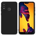Cadorabo Hülle für Huawei P20 LITE 2018 / NOVA 3E Schutz Hülle in Schwarz TPU Silikon Etui Case Handyhülle