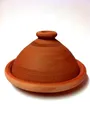 Tajine, original aus Marokko, Tontopf zum Kochen, Tuareg Ø = 26cm geeignet für 1-3 Personen, handgetöpfert aus Marrakesch, unglasiert, frei von Schadstoffe