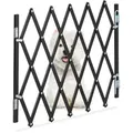 Relaxdays Ausziehbares Hundeabsperrgitter schwarz Schwarz
