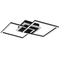 Led-Deckenleuchte Venida, Schwarz, Weiß, Metall, Kunststoff, 57.5x7.5x35.5 cm, Lampen & Leuchten, Innenbeleuchtung, Leuchten nach Räumen, Schlafzimmerlampen
