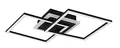 Reality Leuchten LED Deckenleuchte Venida R62793132, Metall Schwarz matt, inkl. 25 Watt LED, Switch Dimmer