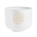 Sonic Energy 8 Zoll Solfeggio Kristallklangschale – Mi 528 Hz, Ton C5 – Für Meditation, Yoga, Klangheilung – Inkl. Silikonring (SOLCSB8-528)