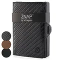 ZNAP® Slim Wallet Kreditkartenetui Portemonnaie Geldbörse Herren 12 RFID Carbon