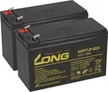 Akku-Satz für Lifta Treppenlift Genesis NP7-12FR, 2 x 12V 7,2Ah Blei AGM KuLo