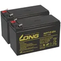 Akku-Satz für Lifta Treppenlift, 2 x 12V 7,2Ah Blei AGM KuLo