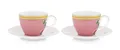 PiP Studio Espressotasse La Majorelle Pink Espressotasse m Untere Set2, Porzellan, Set/2 Espresso Cups & Saucers La Majorelle Pink 120ml