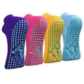 ELUTONG Yoga Socken Anti-Rutsch-Socken (4 Paare) für Damen Pilates, Barre, Tanz, Ballett, Kampfsport, Trampolin, Yoga，Fitness, Krankenhaus, Reha, Heim- und Körperbalance EU 35-40