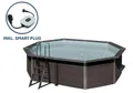 GRE Ovaler Composite-Pool KPCOV52L + LED – 524 x 386 x 124 cm, Komplettset