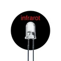 Lumetheus LED IR infrarot 5mm 20 mcd 100 Stück Leuchtdioden ca. 1,5 V Diode 2 Pin LEDs Gehäuse klar