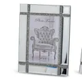 Bilderrahmen MIRROR STRASS H. 21cm für 10x15cm Spiegelglas + Strass Formano WA
