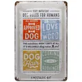 Nostalgic-Art Retro Blechschild PfotenSchild – Dog Rules – Geschenk für Hunde-Besitzer, aus Metall, Vintage-Design zur Dekoration, 20 x 30 cm