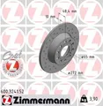 2x Bremsscheibe Zimmermann 600.3241.52 2 Bremsscheiben Hinterachse Hinten