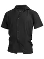 Indicode Herren INLamgo Kurzarmhemd mit Kent-Kragen | Herrenhemd gestreift Kurzarm Hemd Black, XL
