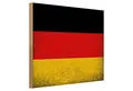 Roomando Holzbild Flagge Deutschland 40x30cm Flag Germany Vintage